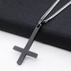 Pendant Women Black Necklaces Punk Cross Necklaces Men Christian Gift Graceful Stainless Steel Unique