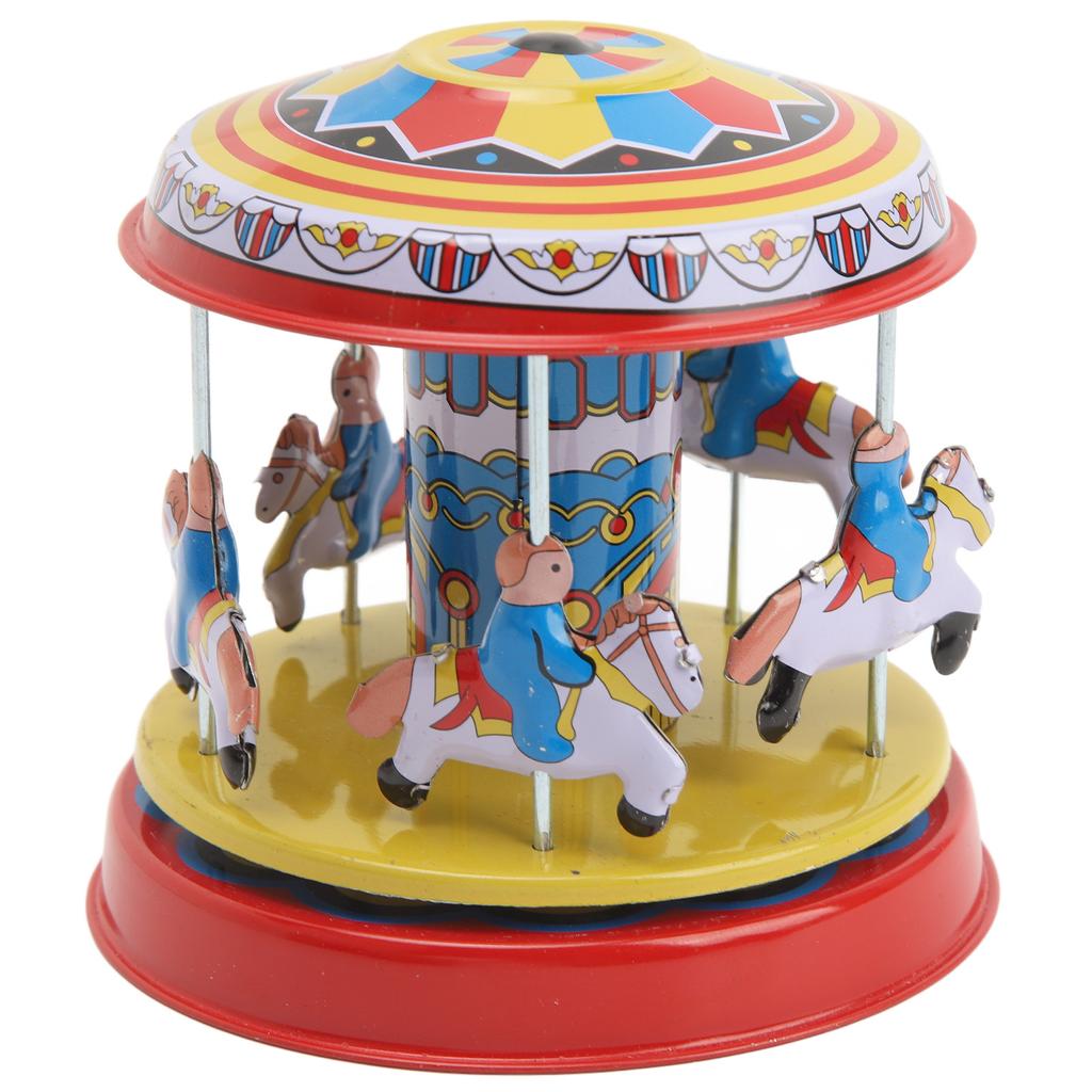 Carousel Horse Wind Up Toys Retro Handmade Interesting Rotating Carousel Horse Clockwork Toys for