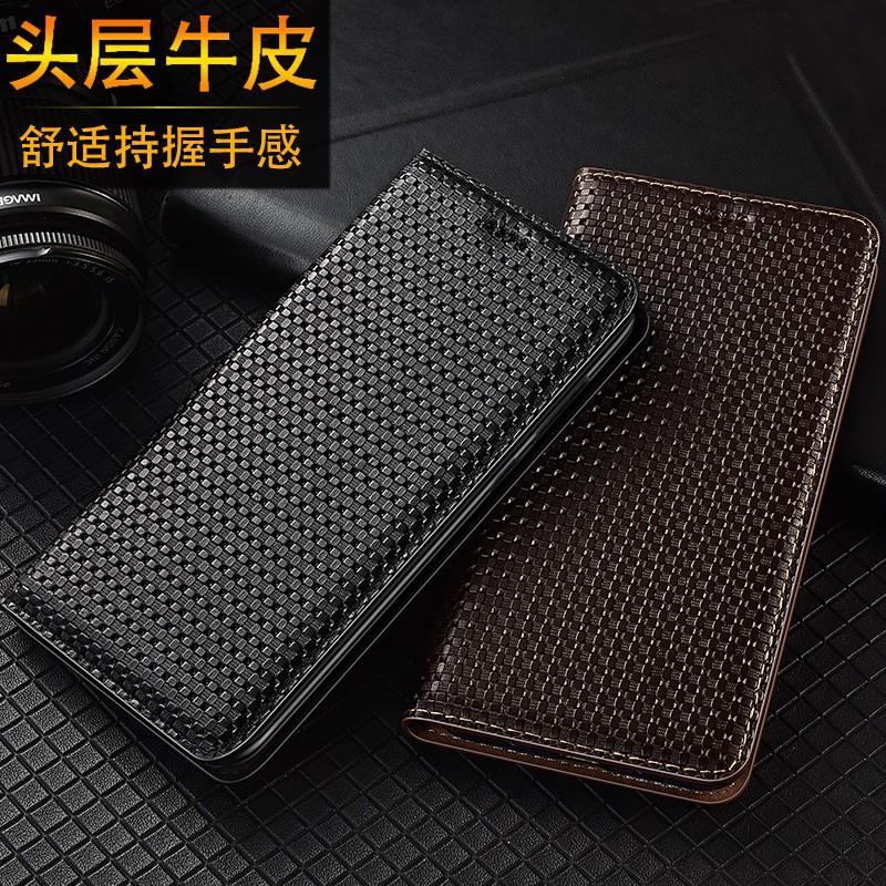 Genuine Leather Flip Case Galaxy S25 Plus S24 S23 S22 With Magnetic Stand Anti-Slip Shockproof Business Style