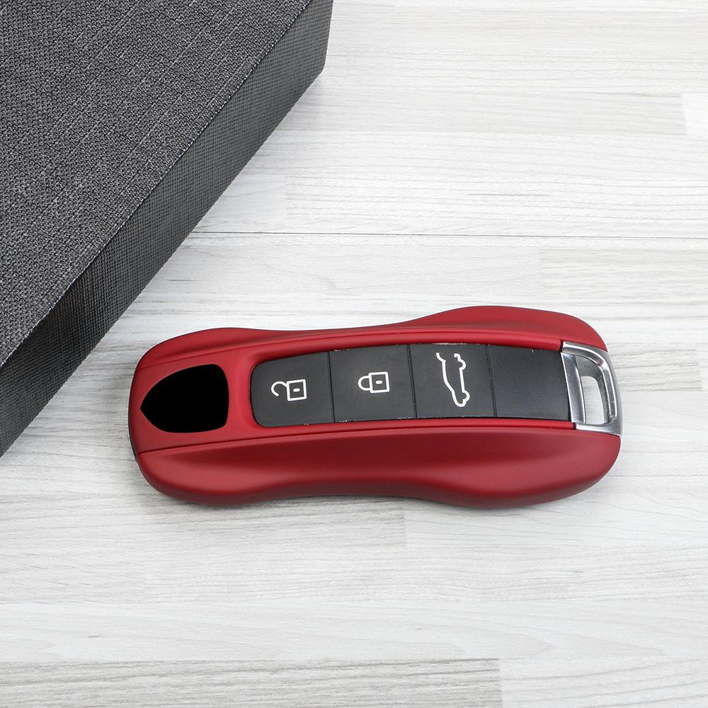 Fits Porsche Key Shell: Bordeaux Red for Cayenne, Macan, 911, Panamera, 718, Taycan