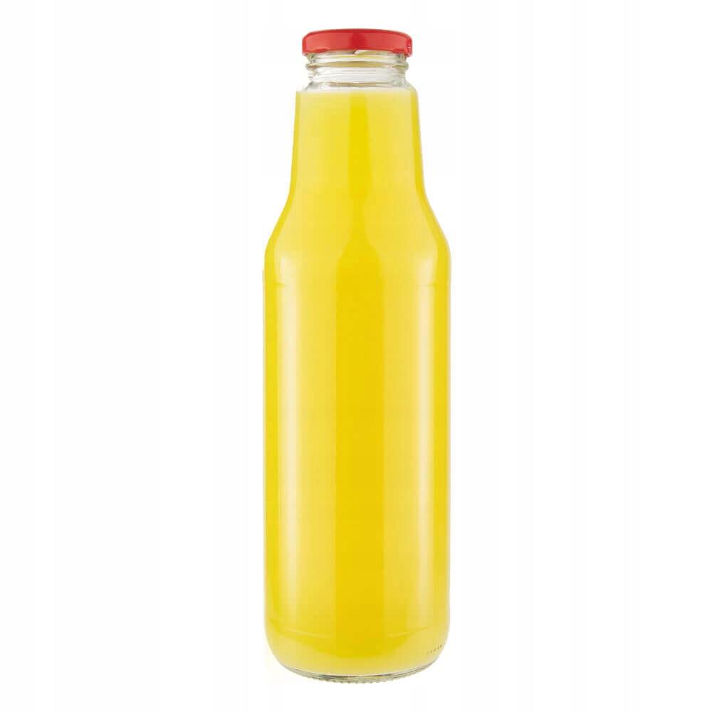 KUBUŚ Bottle 750ml for Juice, Syrup, Milk + LID Glass Bottles