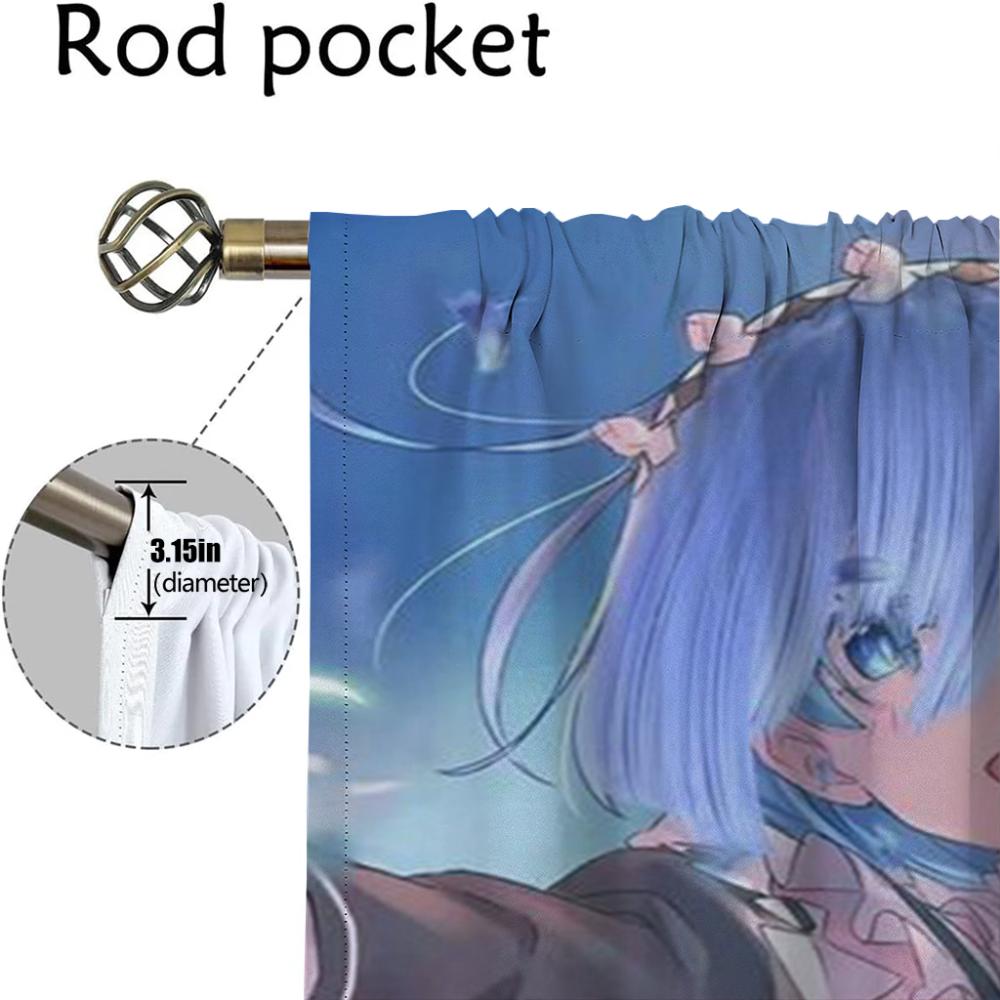 Re-zero Современные Шторы Для Гостиной 2 Части Разделительная Штора Затемнение Шторы Украшения Хэллоуин Шторы Для Спальни Оттенки Кухня