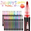 12/24Pcs Double-line Contour Pens DIY Bright Color Glitter Outline Markers for DIY Crafts Cards Decorations