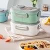 Lunch Box Double-Layered Bento Box Easy To Carry Leak-Proof Lunch Container with Sauce Box for Office School