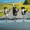 Car Dashboard Decorations Shaking Cats Bobblehead Car Decors Lovely Car Interior Ornaments for Office/Table Decors