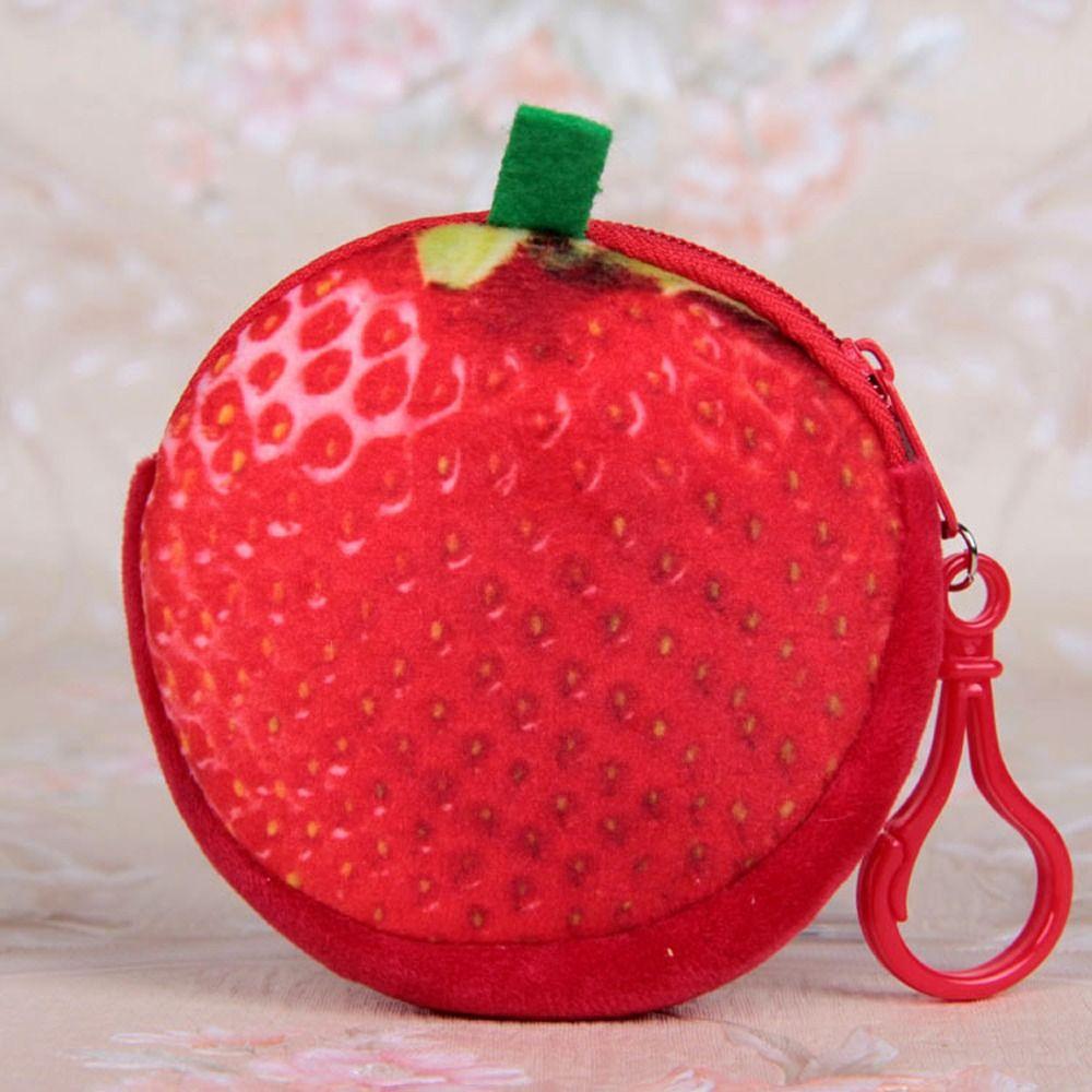 Персиковый Клубничный Держатель для карт Арбузный Плюшевый Кошелек Милый Фруктовый Кошелек Для Женщин/Детей