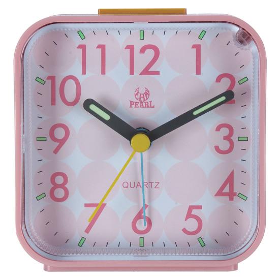 Пластиковые портативные будильники, компактные не тикающие маленькие настольные аналоговые часы, бытовые принадлежности