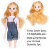 Голова куклы BJD 1/6 с золотисто-коричневыми черными волосами для 30см куклы, шарнирная, 3D глаза, красная европейская, DIY головной убор для аксессуаров антикварной куклы