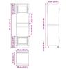 Porto Built in Oven Cabinets 2 pcs Glossy White Wood Based Material