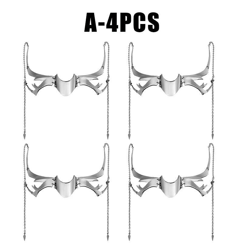 Преувеличивать киберпанк роскошные женские маски мода металлическая цепь нос лицо украшение модные ювелирные изделия маскарад аксессуары подарки