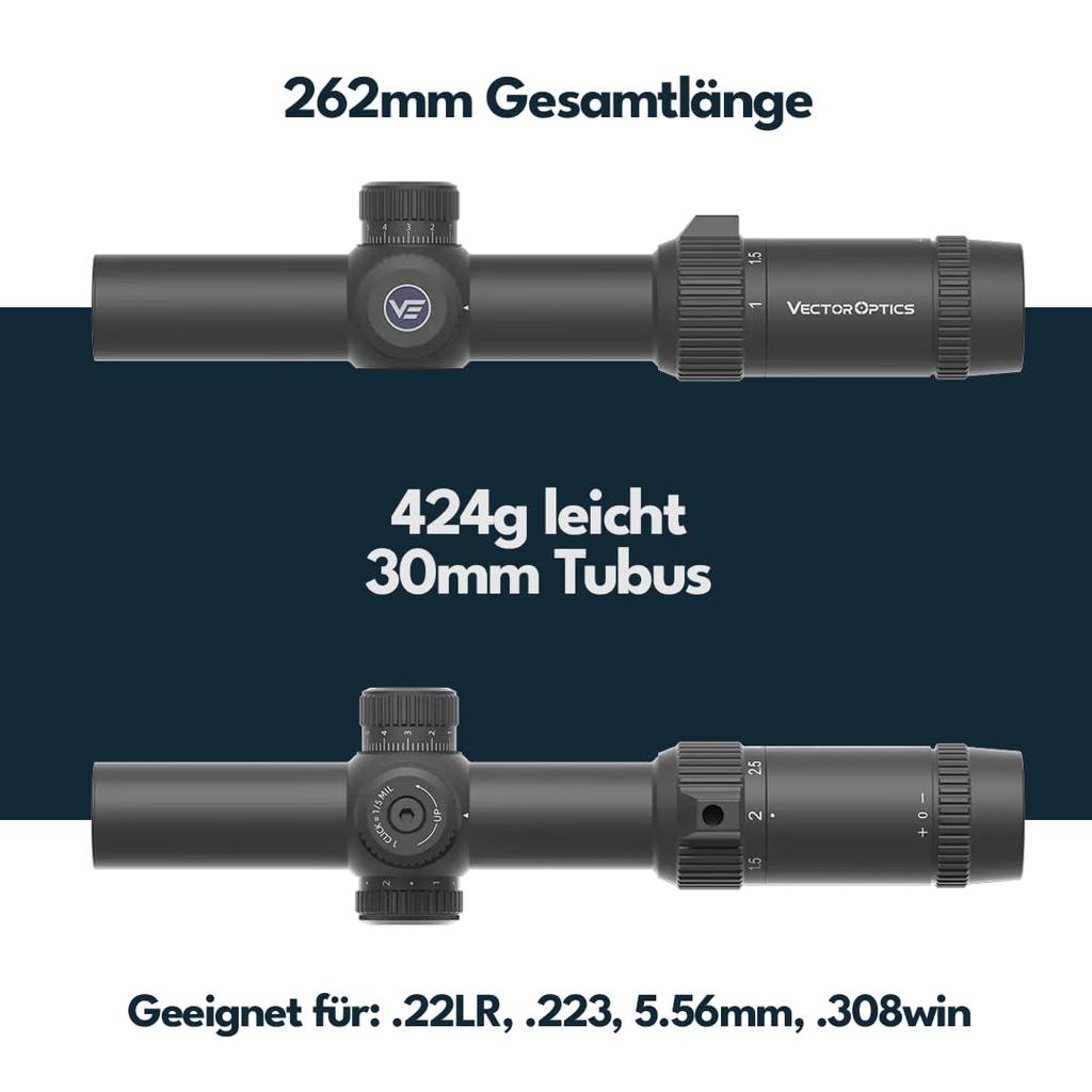 Vector Optics GEN2 Forester Fiber Forester 2-го поколения Волокно Сетка 1-5x24 SCOC-54 [Модель 2025]