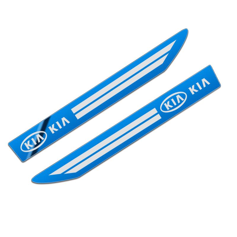 AABIV1 Car Styling 2pcs Side Wing Badge Emblem Fender Sport Car Sticker for Kia Rio Ceed Sportage Cerato Soul Picanto auto Accesspries