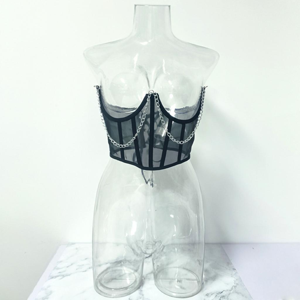 Сетчатое сексуальное нижнее белье с цепочкой, обтягивающее грудь, талию, стройное сексуальное нижнее белье