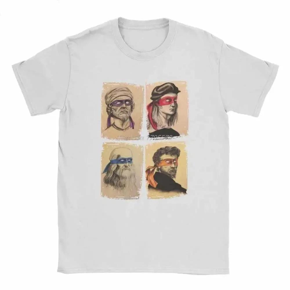 Science Turtles TShirt Men Mutant Ninja Short Sleeve Humor Tee Shirt ONeck Funny Tops Printed Graphic T Shirt Cosplay Tees