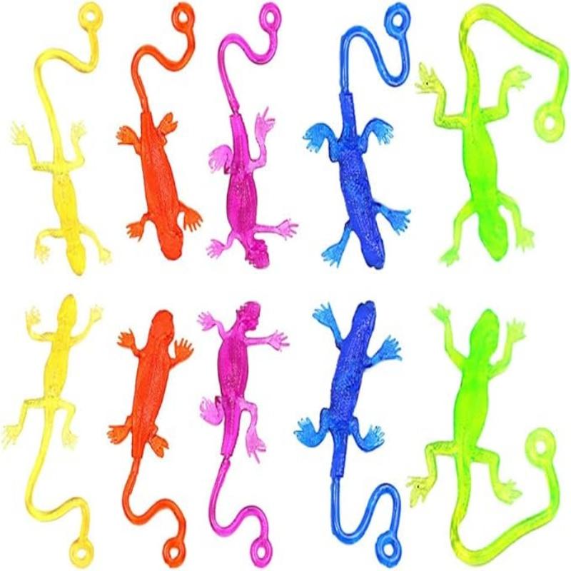 Stretchy Sticky Lizards Toys Funny Sticky Lizards Mini TPR Lizard Toys for Kids Party Favors Easter Goodie Bags Filler