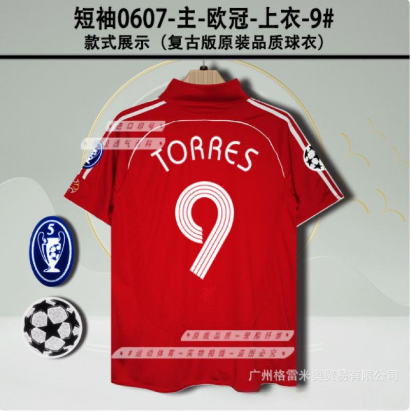 05060607LFC jersey home Gerard Torres Alonso Carragher short-sleeved retro football jersey
