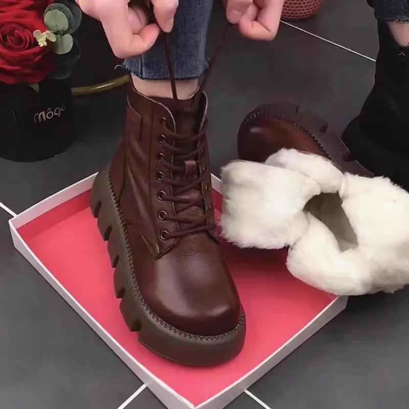 Горячо продаваемые женские зимние хлопковые сапоги, толстые короткие сапоги для среднего и пожилого возраста, теплые хлопковые туфли с добавленным флисом