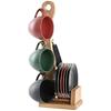 Lot De Tasses Avec Assiette - DKD Home Decor - Estándar - Grès - Bois De Caoutchouc - 6 Pièces