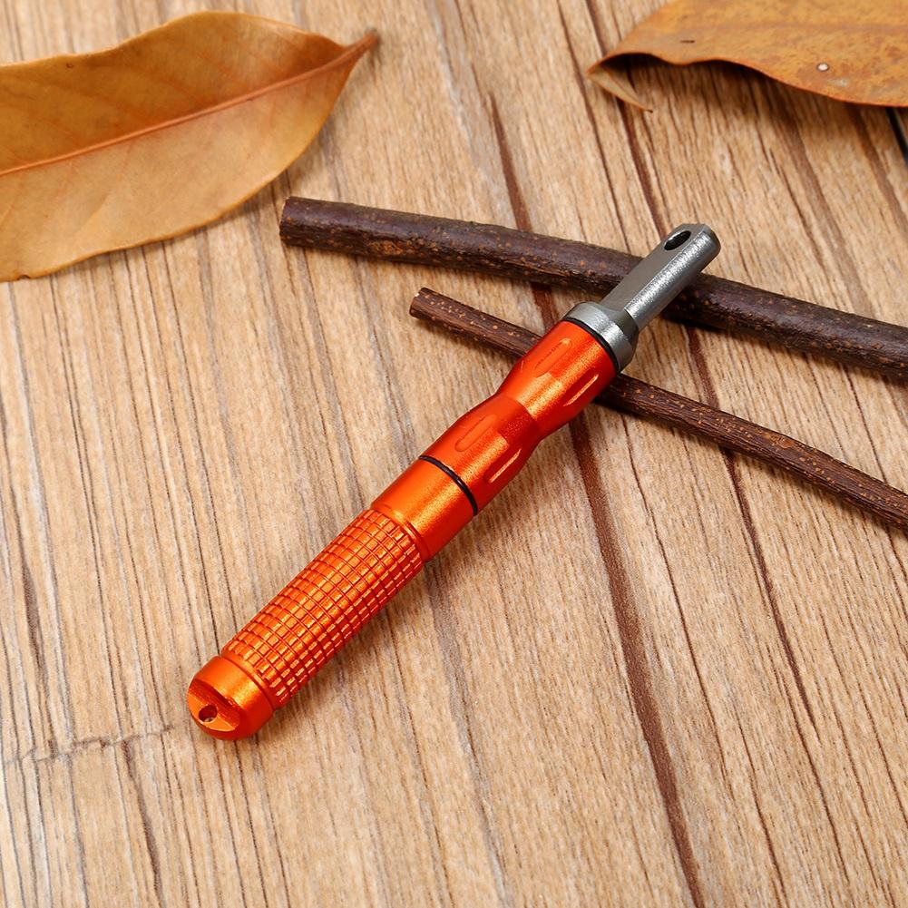 Открытый лагерь выживания EDC сплав водонепроницаемый магниевый кремень CNC снаряжение карман (оранжевый)