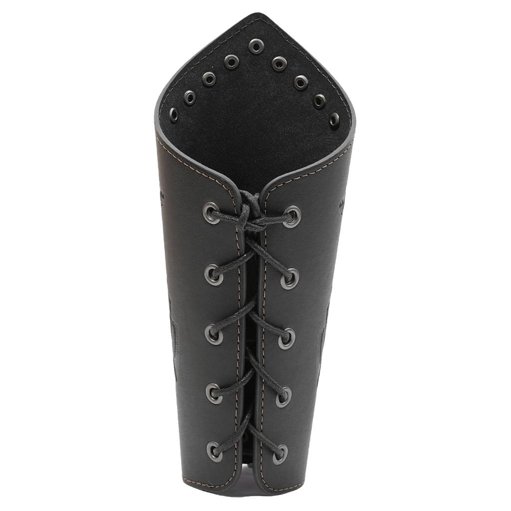 Medieval Wristband Men Cosplay Totems Embossed Bracer Gauntlet for Men Cosplay PU Wristband for Photoshoots and Stage