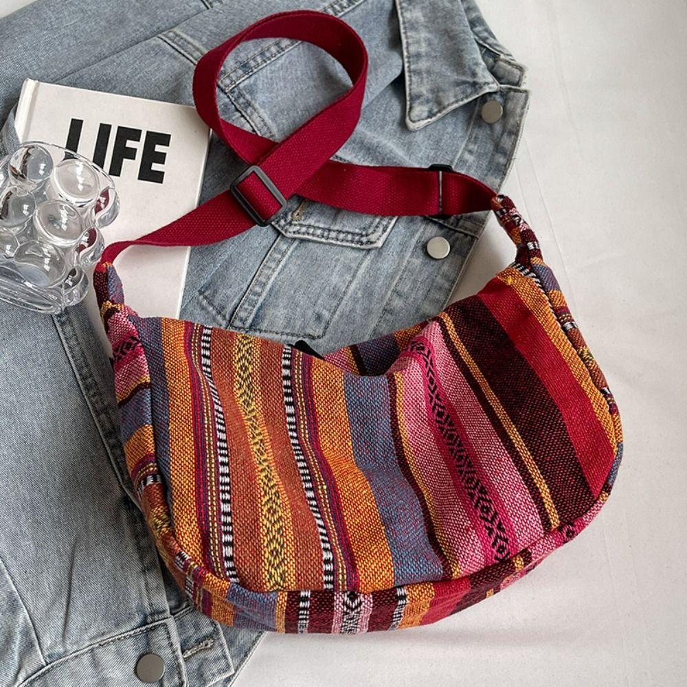 Handbag Bohemian Shoulder Bag Large Capacity Weave Folk Messenger Bag  Outdoor
