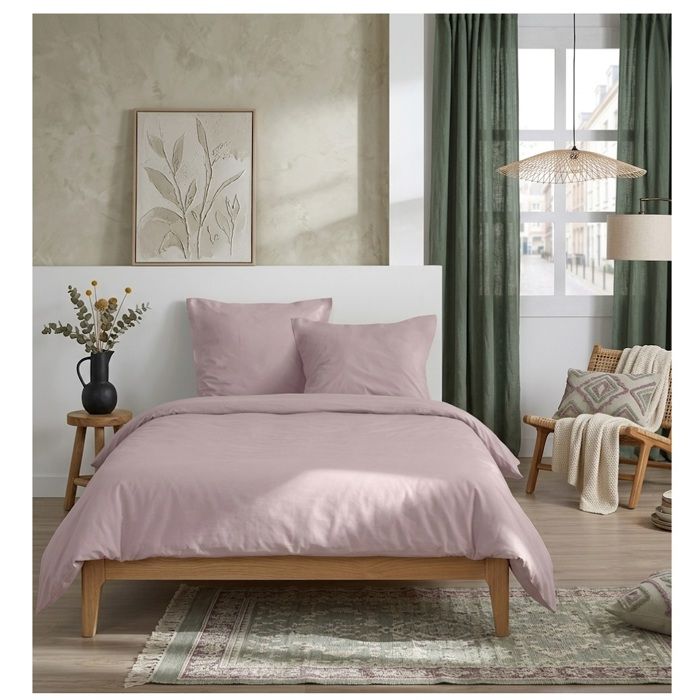 Drap housse 160 x 200 cm Cocon rose