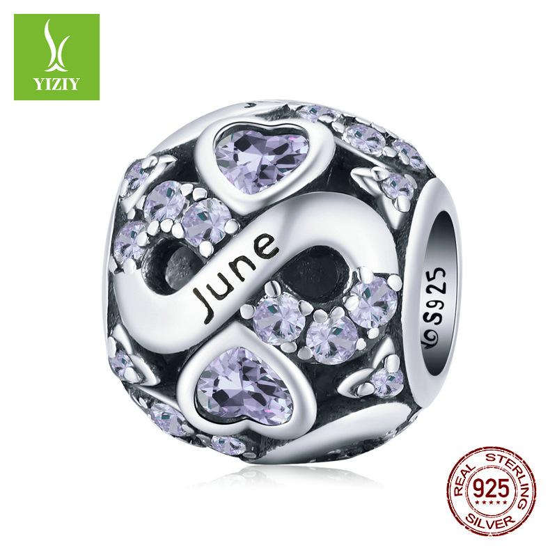 Декабрьский камень рождения Бижутерия из бусин Серебро S925 Созвездие Переводная бусина Bsc508