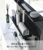 Верхняя и задняя полка для телевизора Yamazaki Jitsugyo, широкая, черная, прибл.. W70XD19XH60см Интеллектуальный маршрутизатор Хранение кабеля Хранение 4883