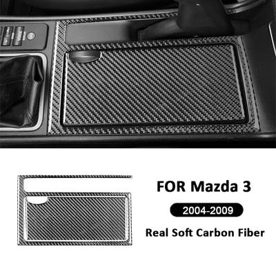 Для Mazda 3 2004-2009 Панель Центрального Отделения для Хранения из Углеродного Волокна, Подстаканник, Накладка, Декоративная Наклейка, Автоаксессуары