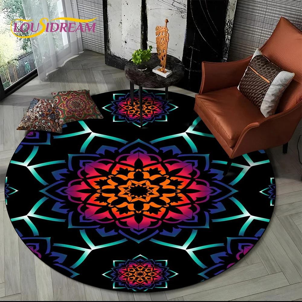 Милый Дино Динозавр Космос Детский Мультяшный Круглый Ковер Коврик для Гостиной Спальни Декор Стула, Коврик для Зоны Питомца Нескользящий Напольный Коврик