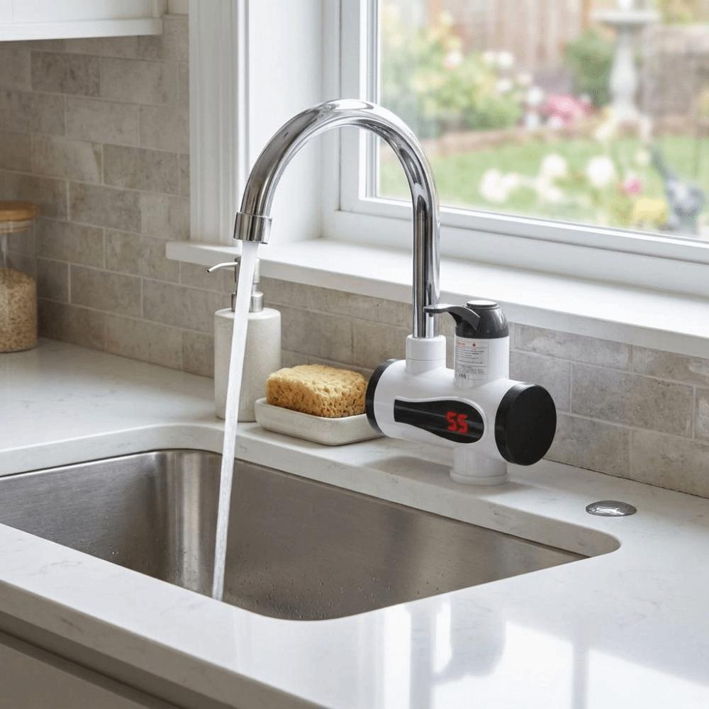 3000W Electric Water Heater Tap on-Demand Hot Water Kitchen Faucet Heater Household Use