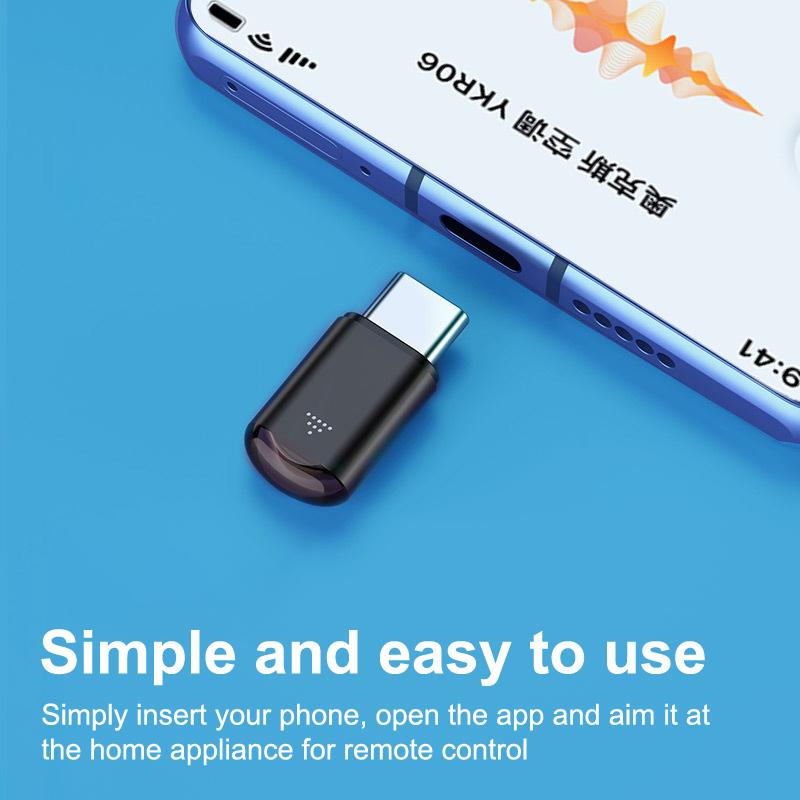 Type C Smartphone Infrared Transmitter Adapter Control Smart App Remote Suitable For Television