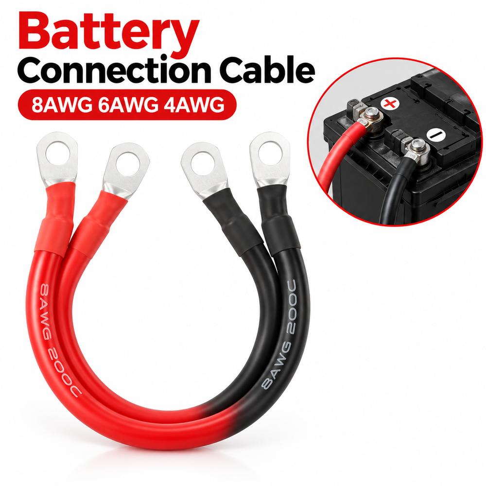 1Pcs Tinned Copper Battery Connection Cable Copper Wire Connector for Battery Pack Storage
