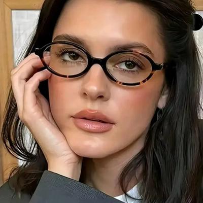 Корейские классические овальные очки Маленькая оправа Ретро очки для женщин