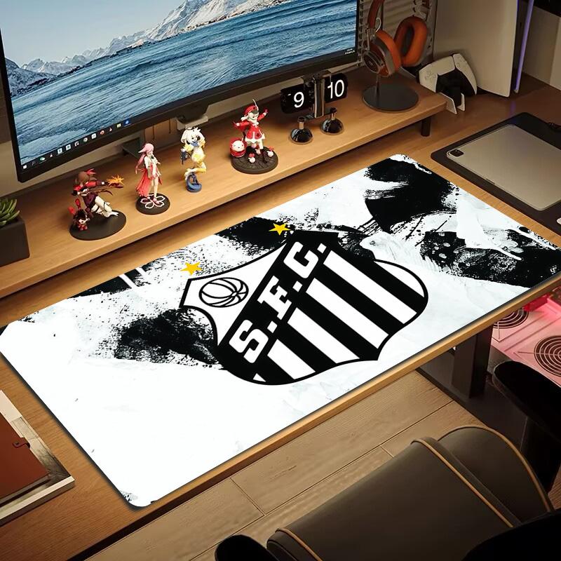 Santos FC2 Печать Подушка Нескользящий Коврик для Ноутбука Планшета Большой Коврик для Мыши XXL Коврик Мини-ПК Игровой Коврик С Замком по Краю