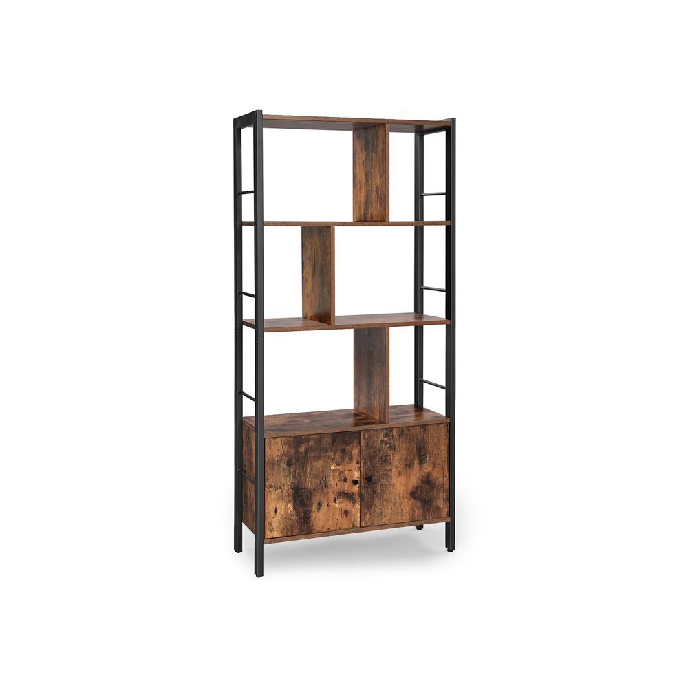 Bookcase for the living room with a wooden cabinet, large, industrial loft