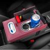 Car Armrest Box Organizer Storage Box Premium Sense with Tissue Box Cup Holder Cell Phone Center Armrest Booster Pad