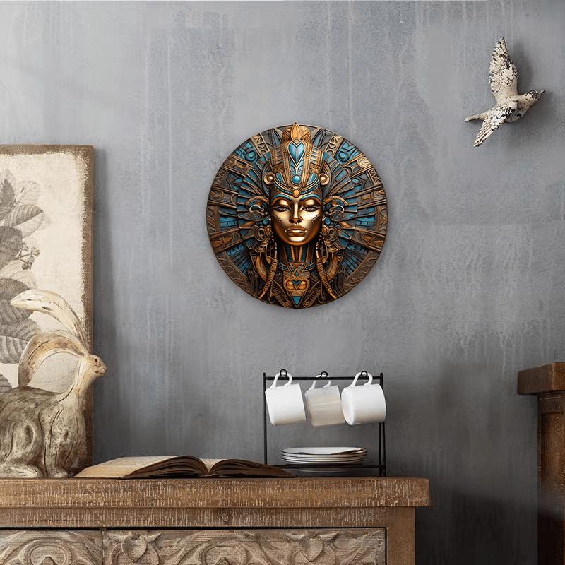 Деревянный рельеф с персонажами, расписной круглый цветочный венок, общежитие, украшение коридора, ретро-мода, подарок на День матери