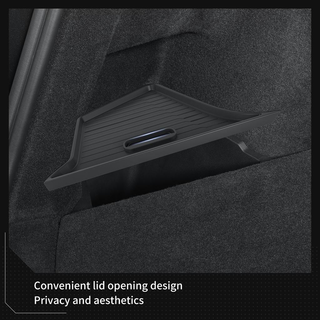 LUCKEASY Car Rear Trunk Storage Box for Tesla Model Y Launch 2025 Juniper Organizing Tidying Storage Case Car Accessories