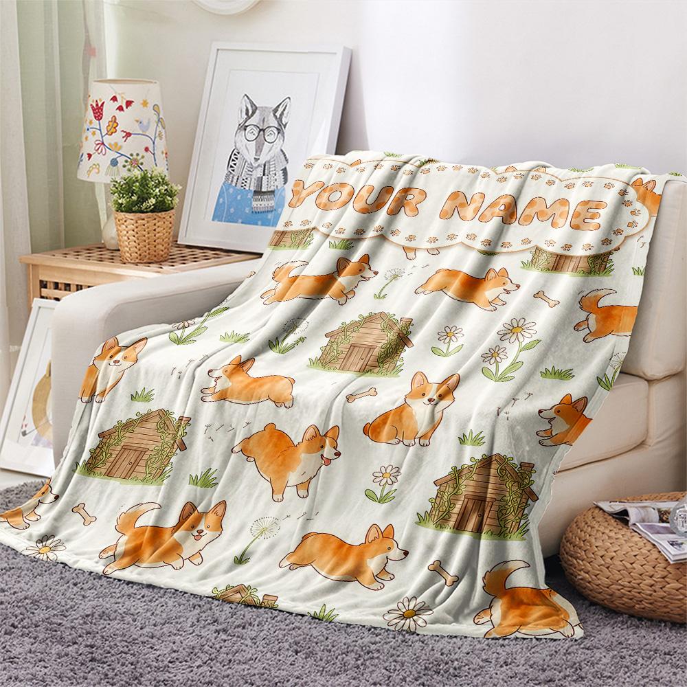 Custom Name Custom Wildlife Flannel Blanket, High quality Comfortable for All Seasons, Home Decor, Warmth and Comfort