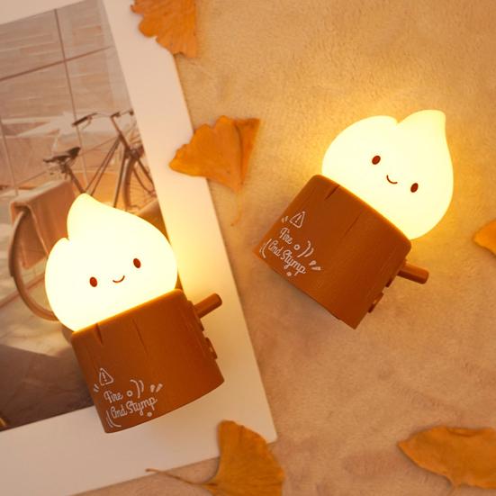 Ночник Очаровательная форма Диммируемый 2 режима освещения USB-перезаряжаемый Реалистичный мерцающий пламень Светодиодная прикроватная лампа