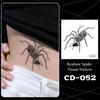 Temporary Tattoo Stickers 5PCS Spider Fake Tattoos Waterproof for Halloween Face Arm Body Cosplay Makeup Decoration