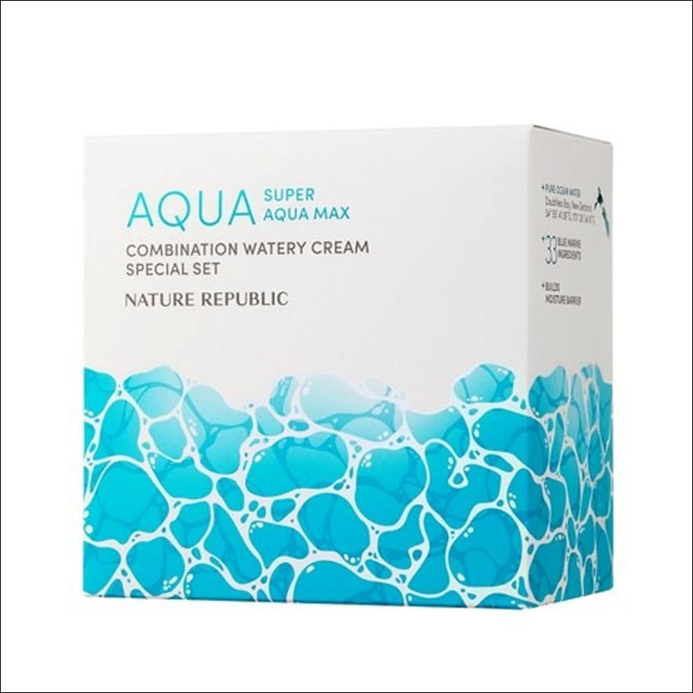 Nature Republic Набор Super Aqua Max Combination Watery Cream (120 мл Большой размер + 40 мл Специальный подарок)