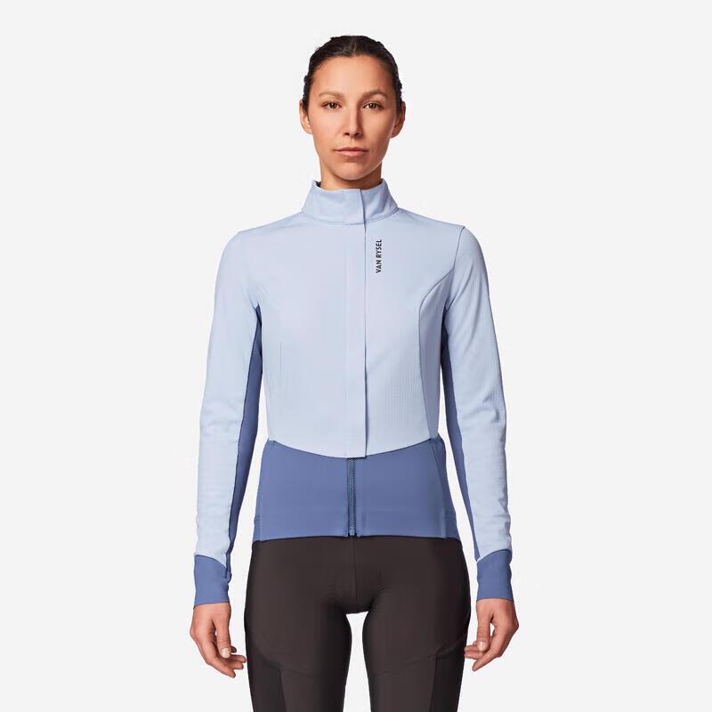Женская ветрозащитная велосипедная куртка с длинным рукавом Decathlon