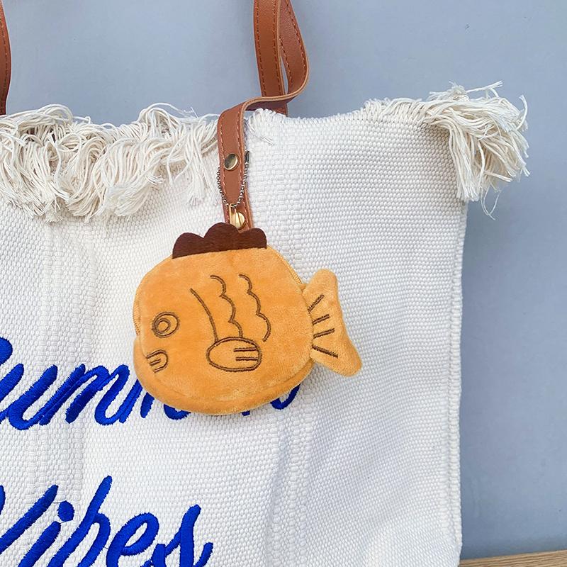 Мультяшные куклы-брелки для женщин, милый плюшевый брелок для девочек, подарки, креативный тайяки