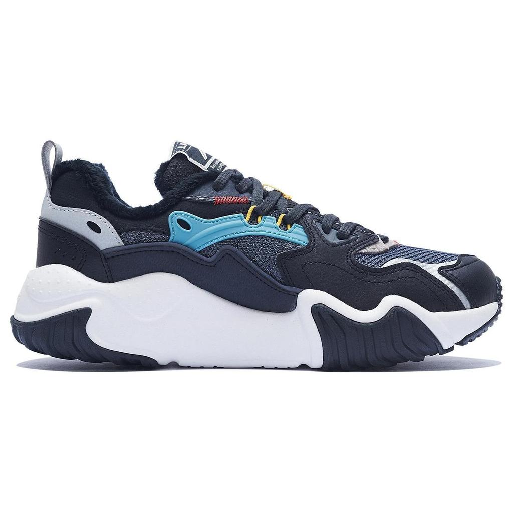 Li-Ning Cat Paw Lite зимние нескользящие износостойкие водонепроницаемые теплые низкие спортивные повседневные туфли мужские кроссовки черные серые синие AGCS347-1