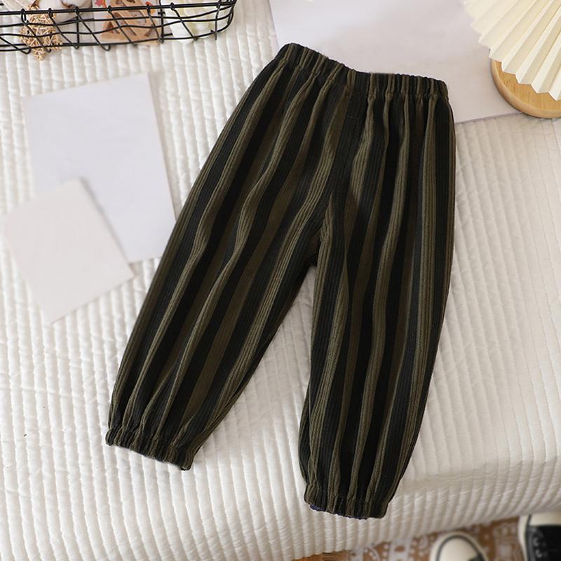 Детские повседневные брюки, спортивные брюки, полосатые клетчатые брюки для мальчиков, брюки для девочек