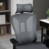 Office Chair In Mesh With Adjustable Headrest Lumbar Support And 3D Armrests 70x66x128 Cm Gray