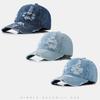 Cotton Denim Baseball Cap Creative Sunscreen Hat Versatile Ripped Denim Baseball Hat  Outdoor