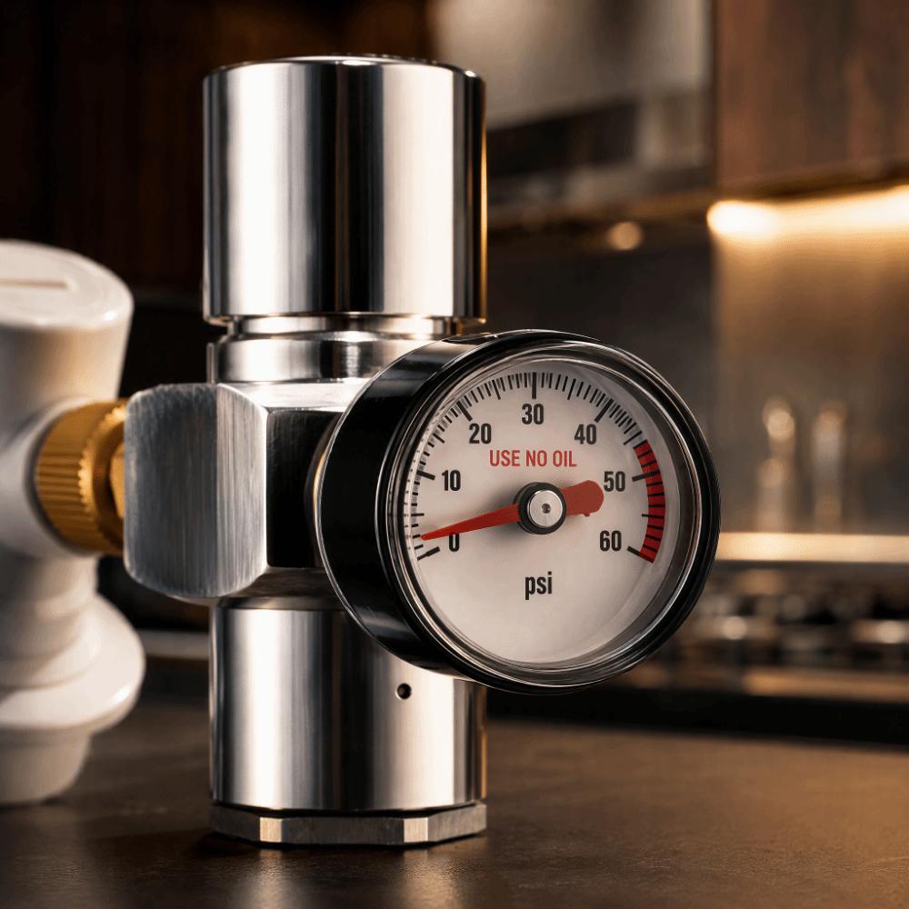 Mini Design Nitrogen Pressure Gauge Pressure Display Gas Strap Gauge Gas System